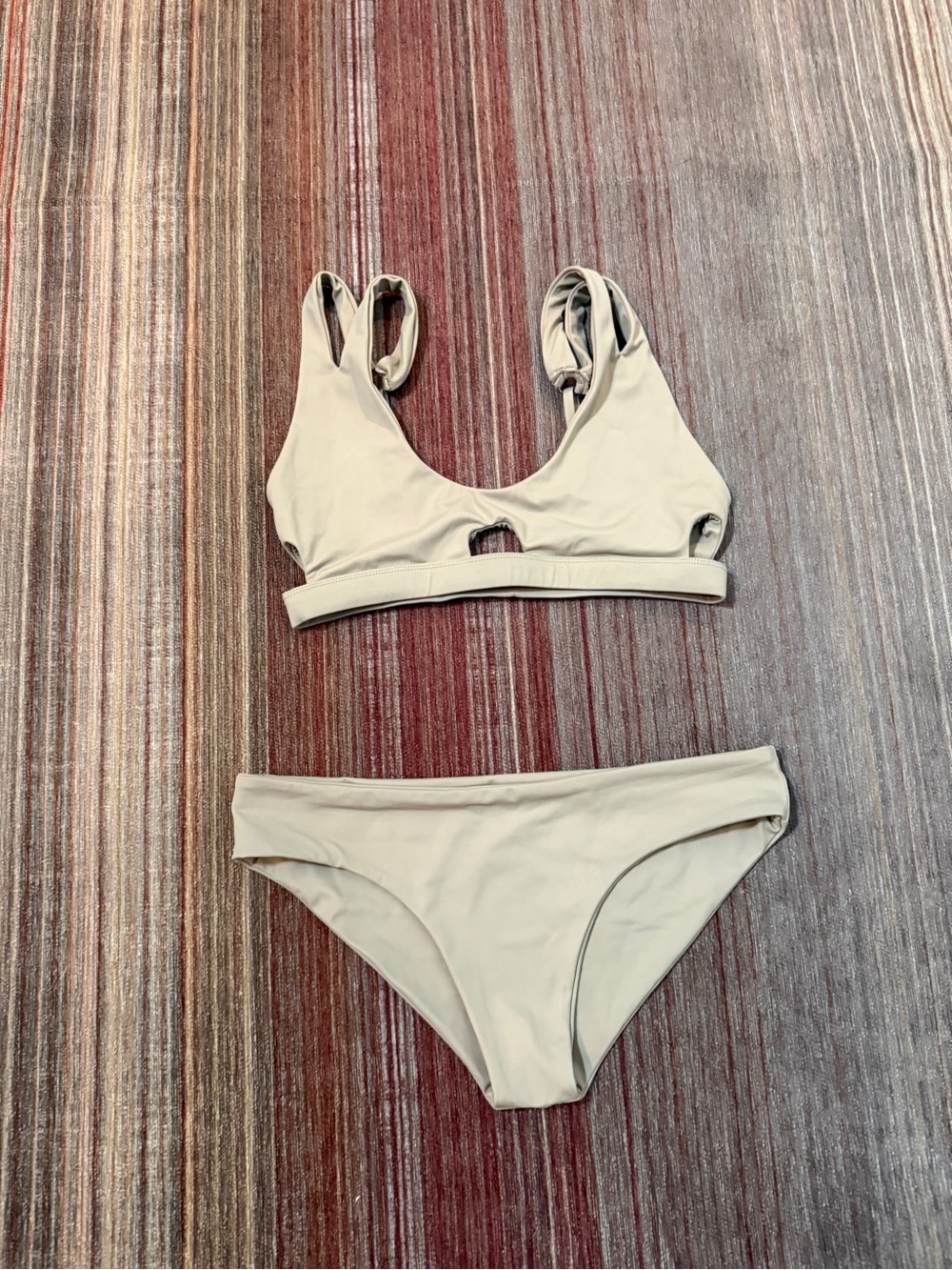 Si bon swim- Women’s Two-Piece Light Beige Scoop Bikini Set